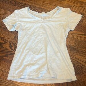 light blue v-neck tshirt